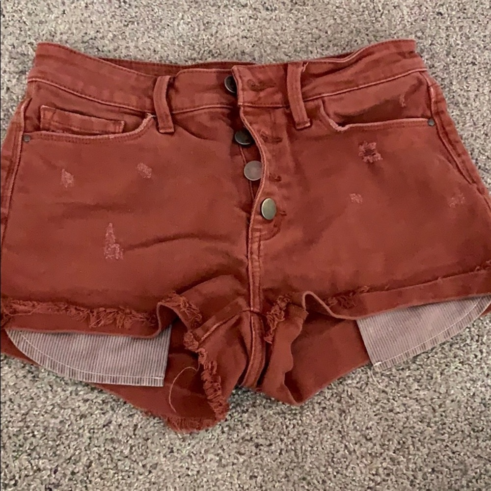 Treasure and bond red jean shorts
